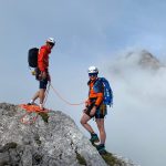 Anwärter beim Felskurs der Bergrettung
