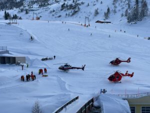 Die drei eingesetzten Hubschrauber