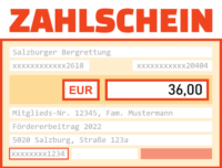 Zahlschein 36 Euro ÖBRD v2 kl